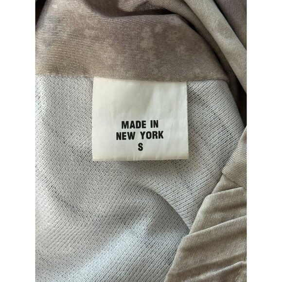 Torn by Ronny Kobo Women's Dress Pleated Patterned Long Sleeve Gray Beige Small - Picture 7 of 8